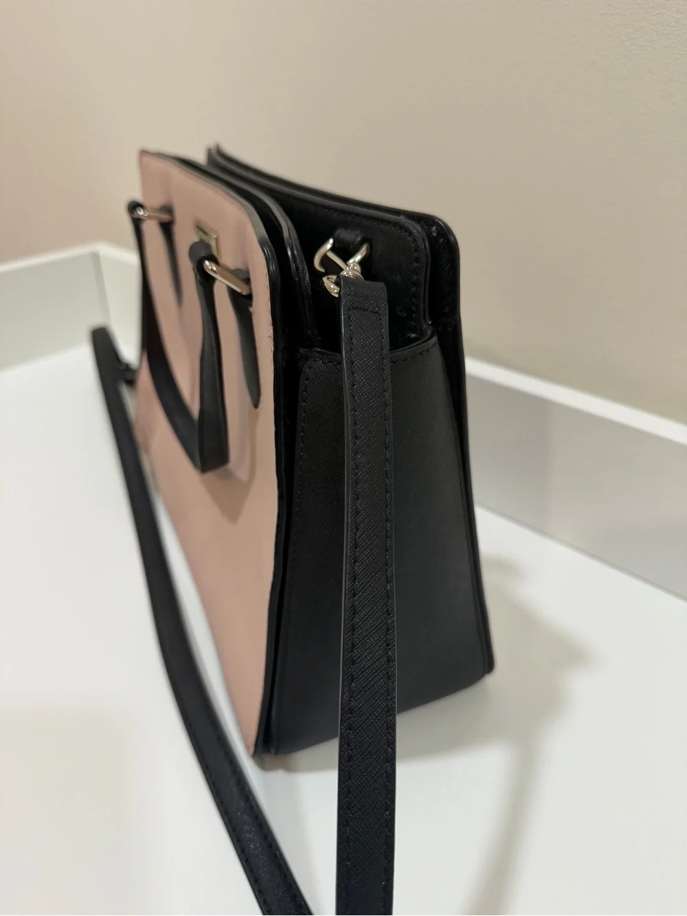 Kate Spade Laurel Way Reese Pink & Black Satchel
